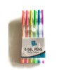 Assorted Pastel Plastic Gel Pens, 6 Pack (15 cm) -