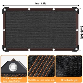 3 x 4 m sun protection net, garden shade net, shade net with eyelets, garden shade net, sun protection, shade net awning for garden, pergola, greenhouse, outdoor