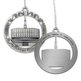 LDS Temple Ornament by Ringmasters | Antique Silver-Finish Hanging Ornament | LDS Missionary Ornament Exchange Ideas, (Provo Utah)