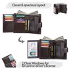 SENDEFN Men's Wallets Multifunctional RFID Blocking Leather Wallet Credit Card