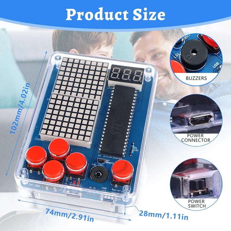 FAELNK DIY Game Console Soldering Kit Electronic Building Kit DIY