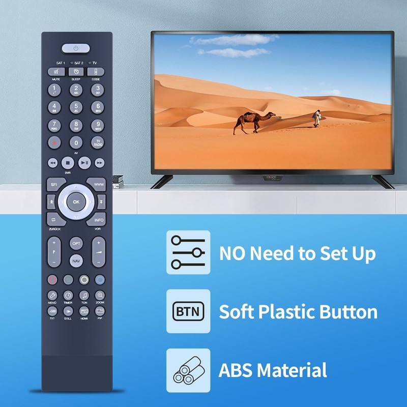 Replace Remote Control Fit for TechniSat 2530401010102 DIGIPLUS UHD S