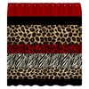 QSSMQS Leopard Print Shower Curtain Red Black Brown Cheetah Geometric