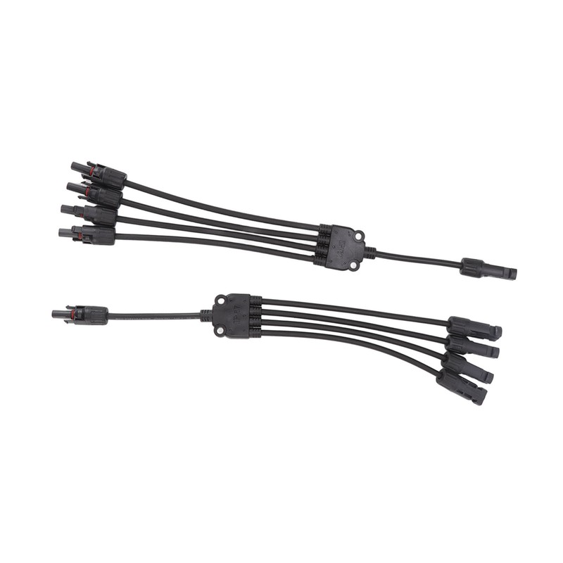 One Pair Solar Panel Adapter Y Branch 1 to 4