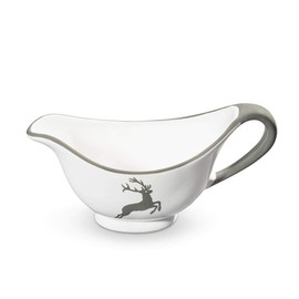 GMUNDNER KERAMIK Gravy Boat Capacity: 0.2 Litres Grey Deer Crockery Handmade in Austria