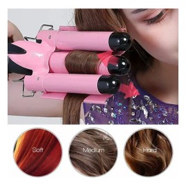 Rizadora De Cabello De 3 Barriles, 25mm Rizador De Pelo                                                                                               