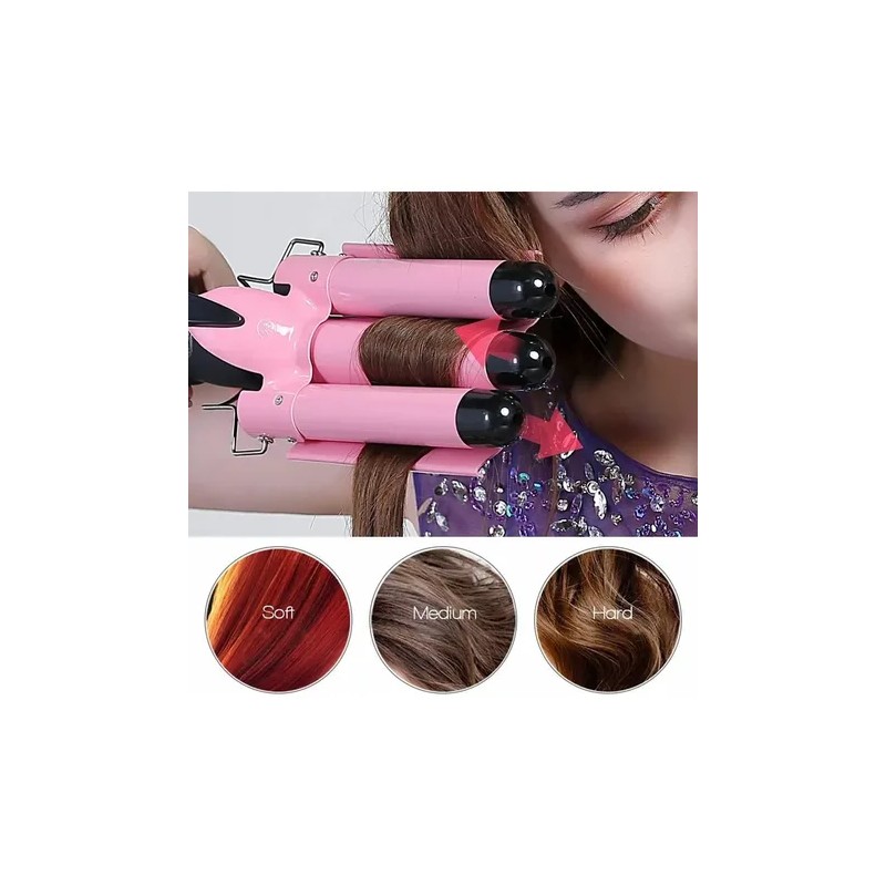 Rizadora De Cabello De 3 Barriles, 25mm Rizador De Pelo