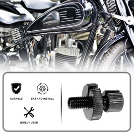 X AUTOHAUX 4pcs M8 Brake Clutch Cable Adjustment Screw Slotted Adjustment Screw for Motorcycle Bike Scooter Black Silver Tone