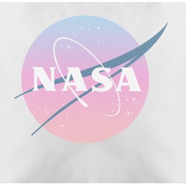 Cushion Cover - Space - NASA Logo I Gift Space Fan - 50 x 50 cm - White - Cushion Universe Planets Cushion Cover Children's Room Rocket Black Astronauts Children Astronaut Child Space