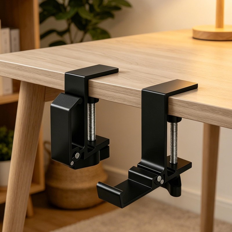 2PCS Foldable Headset Holder, Headphone Stand for Desk with Heavy