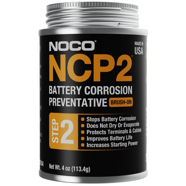 NOCO NCP2 CB104 4 Oz Oil-Based Brush-On Battery Corrosion Preventative, Corrosion Inhibitor, and Battery Terminal Protector Grease