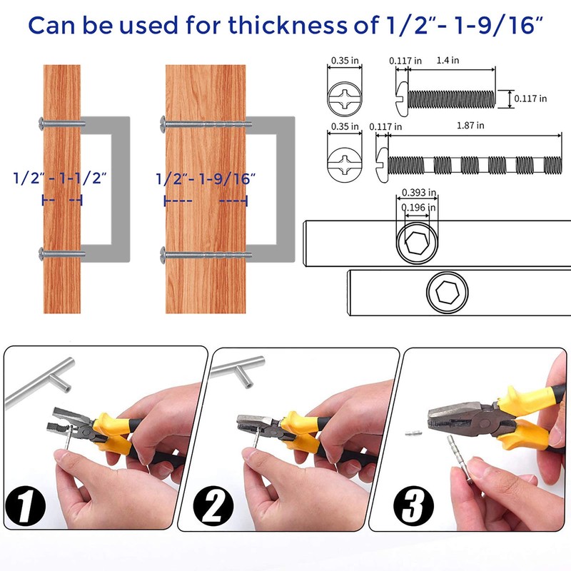 Ravinte 1 Pack Stainless Steel 3-3/4 Inch Cabinet Pulls Brushed