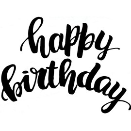 Infusion Happy Birthday Rubber Stamp, 4 X 5'' Wood Stamp