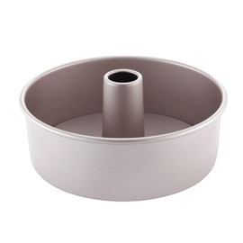 CHEFMADE - Molde para tartas de ángel, 8 pulgadas con parte inferior suelta extraíble y extraíble, 2 tazas para horno y olla instantánea para hornear (oro champaña)