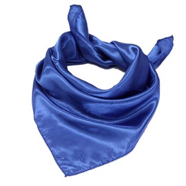 Whakano Plain Silk Scarf Women's 50 x 50 cm, Elegant Silk Scarf, Headscarf, Bandana, Square Scarf, Small Soft Square Silk Scarf, Wrist Strap, Headbands, Gift for Women, royal