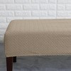 FORCHEER Dining Bench Cover Waterproof Stretch Jacquard Bench Slipcover for