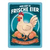 Fresh Eggs of Happy Chickens Metal Sign XL in 21