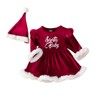 Loalirando Infant Girl Christmas Santa Costume Outfit Contrast Color Long