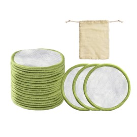 20 Pcs Reusable Makeup Remover Face Pads with Laundry Bag Washable Soft and Comfortable Cleaning Face Skin for All Skin Types.