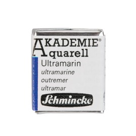 Schmincke AKADEMIE® Watercolor Fine Artist Watercolor Paints Ultramarine 16 443 044 Half Pan Watercolor Painting Vegan Watercolor