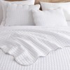 WDCOZY White Oversized California King Size Quilt Bedding Set, Cal