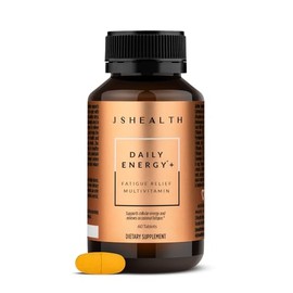 JSHealth Daily Energy Supplement - Once Daily Supplements for Energy and Fatigue - Multivitamin with Ginseng, Rhodiola & Methylated B12 for Relief from Occasional Fatigue, 60 Count