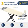 Ironing Board Full Size, RAINHOL Ivory 43x13 Compact Iron Board