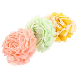 IWOWHERO 3Pcs Bathing Loofah Balls Soft Exfoliating Shower Sponge for Body Wash Bath Accessories for Men Random Colors for and Healthy Glow