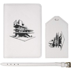 'Modern Architect Drawing' Passport Cover & Luggage Tag Travel Set (PA00028248)