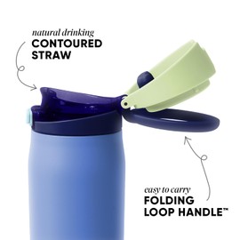 Simple Modern Mesa Loop Water Bottle with Straw | 24oz Cup Holder Friendly Insulated Stainless Steel Bottles for Travel, Sports and School | Neptune