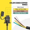 Oyviny Vehicle Side 4-Pin Flat Trailer Wiring Harness 9.5Ft, Heavy