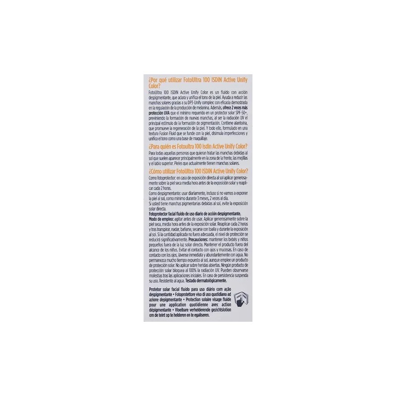 Protector Solar Isdin Foto Ultra Fps 50 Active Unify 50