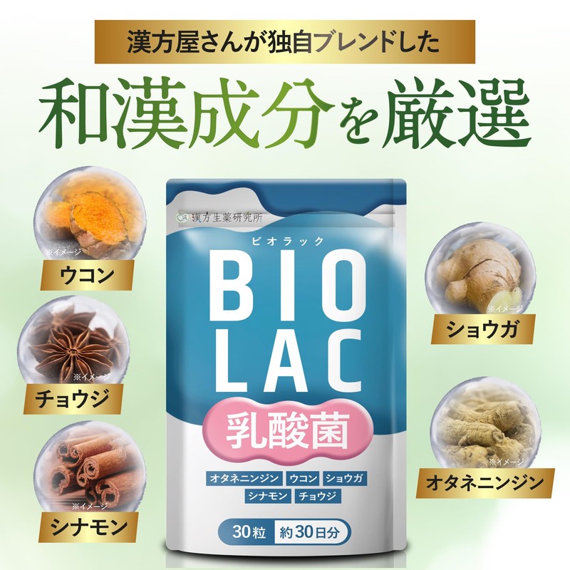【生きた乳酸菌】10兆個 22種類 BIOLAC(30日分/30カプセル) ビフィズス菌 有胞子性 酪酸菌 フェカリス菌 イヌリン オリゴ糖 プロバイオティクス