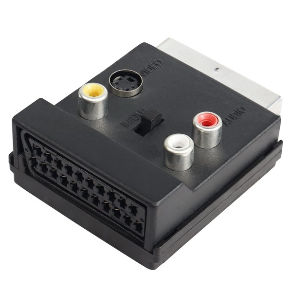 PNGKNYOCN SCART to 3 RCA S-Video Adapter Switchable IN OUT