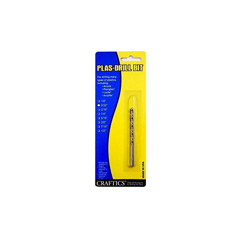 5/32" Drill Bit for Plastic (Acrylics, Plexiglas, Lexan, ABS, PVC,