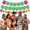 Hawaiian Party Happy Birthday Banner for Tropical Luau Party Palm