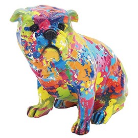 Lesser & Pavey Dog Figurine Decoration Animal Splash Art Bulldog Art Display Home Ornament