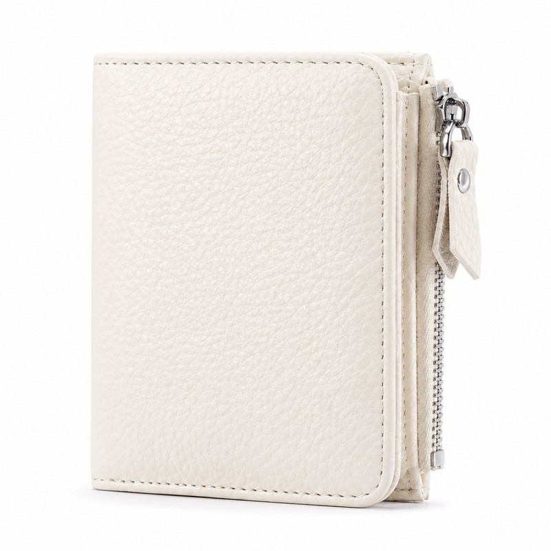 Genuine Leather RFID Wallet – Slim Zipper Coin Purse and