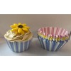 Anniversary House Pack of 75 Stripe Cupcake Cases for Spring