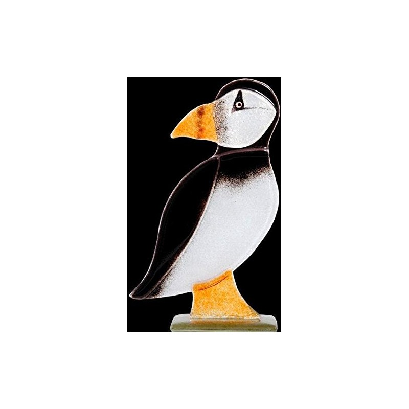 D&J Glassware Fused Glass Penguins and Puffins Collection in a