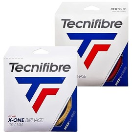 Tecnifibre X-One Biphase Natural Color Tennis String, 16g (4 Sets)