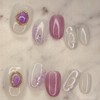 [Handmade Nail Tips] Winter on Janef's fingertips Sparkly Jamstone Nails