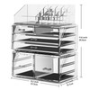 READAEER Makeup Organizer 3 Pieces Cosmetic Storage Case with 6