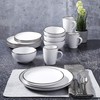 Gibson Home Rockaway Round Stoneware Dinnerware Set, Service for 4