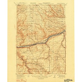 YellowMaps Arlington OR topo map, 1:125000 Scale, 30 X 30 Minute, Historical, 1916, Updated 1948, 20.7 x 17.1 in - Polypropylene
