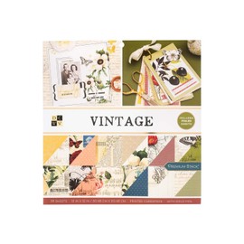 DCWV Paper Stack 12X12, Vintage, W/Gold Foil