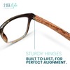 Brown Wood Tone Reading Glasses Men & Women with Unique