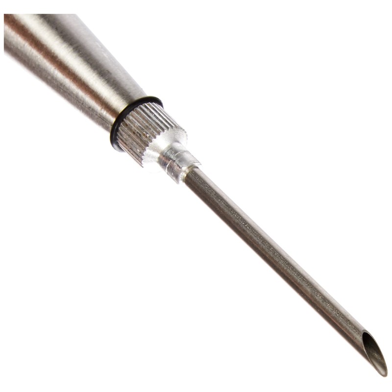 Ibili Bratensaftspritze-Set 26 cm aus Edelstahl/Silikon, schwarz/weiß/silber, 26 x 11