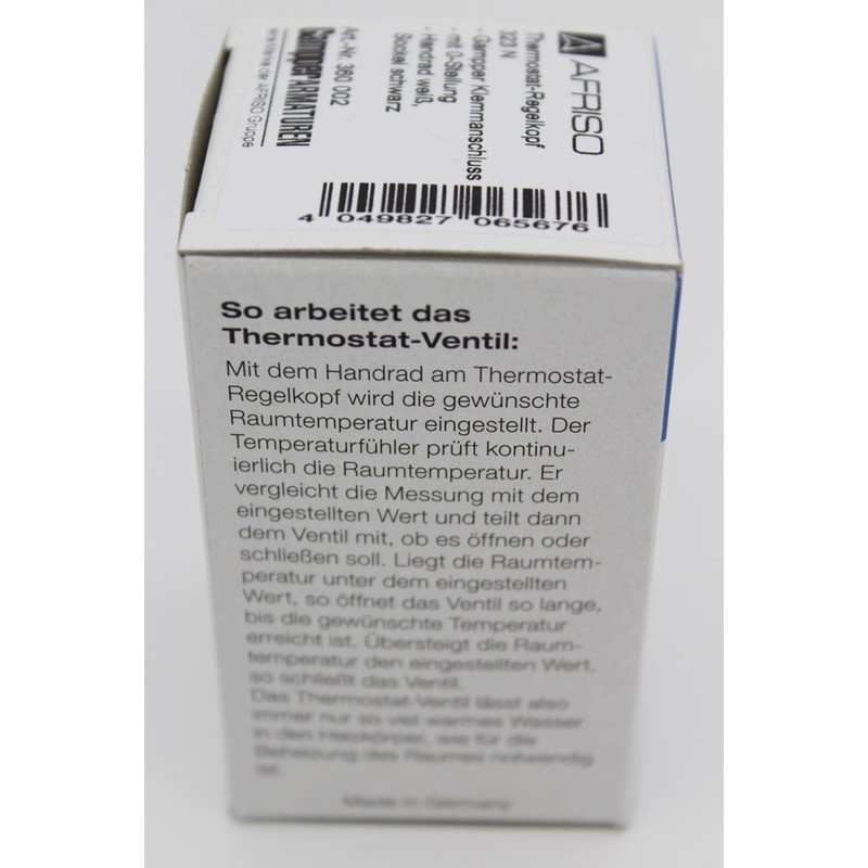 Afriso Thermostatic Head Th-Head Valve Radiator GAMPPER Type 320 N