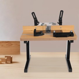 Router Table with Stand and Adjustable Backrest, 440.92 lbs Load-bearing Trimming Tool Benchtop Router Table for Wood Trimming Furniture Processing, Wood Grooving, Wood Drilling